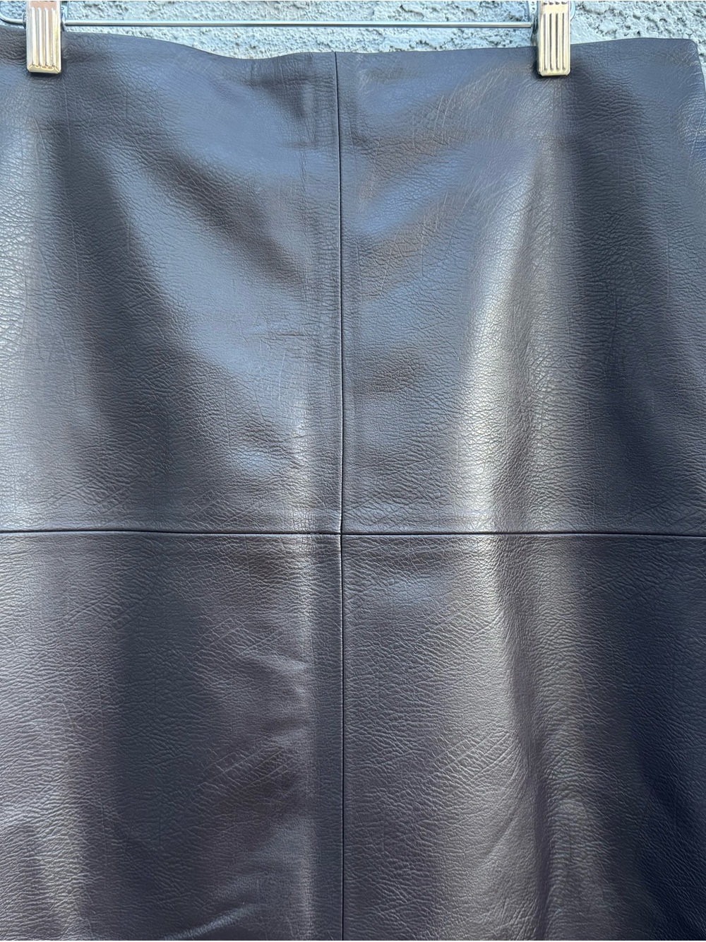 H&M Edition Faux Leather Maxi Skirt Chocolate Brown Size 10 PPP aa - Picture 5 of 11